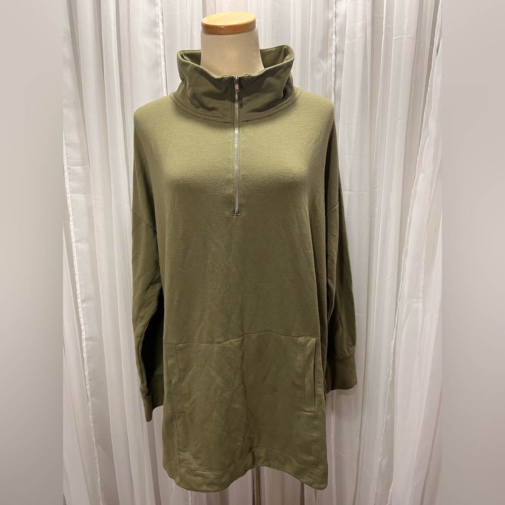 Comfy Quarter Zip Cowl Neck Sweater